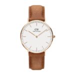 DW Classic Watch White & Light Brown