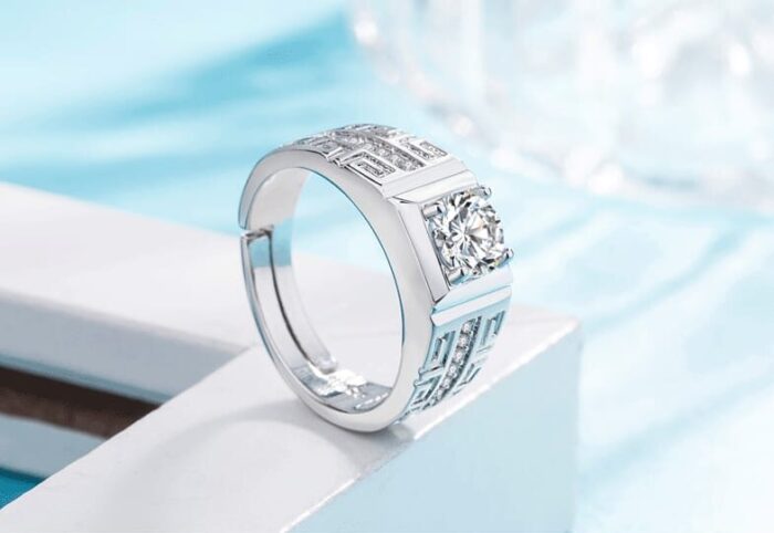 Diamond Cut Male Ring - Image 3