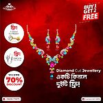 Colorful Necklace and Earrings for Bride with Premium Box