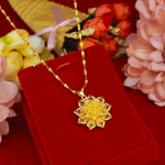 Gold Plating Brass Flower Necklace - Image 3