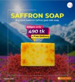 Premium Saffron Soap 100gm - 1 Pcs - Image 1