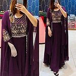 Jorjet with embroidery work readymade one pics - Image 4