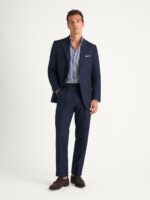 The Stanton Broadcloth Dress Shirt - Navy Wide Bengal Stripe - Image 7