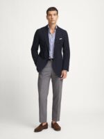 The Stanton Broadcloth Dress Shirt - Navy Bengal Stripe - Image 6
