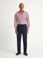 The Stanton Broadcloth Dress Shirt - Red Bengal Stripe - Image 2