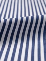 The Stanton Broadcloth Dress Shirt - Navy Wide Bengal Stripe - Image 8