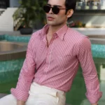 Crimson Red Stripe Formal Shirt