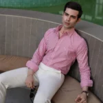 Crimson Red Stripe Formal Shirt - Image 2