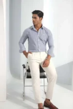 Blue Stripe Formal Shirt - Image 3