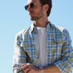 The California Plaid Shirt - Sage Slate and Grey