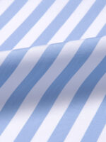 The Stanton Broadcloth Dress Shirt - Light Blue Wide Stripe - Image 7