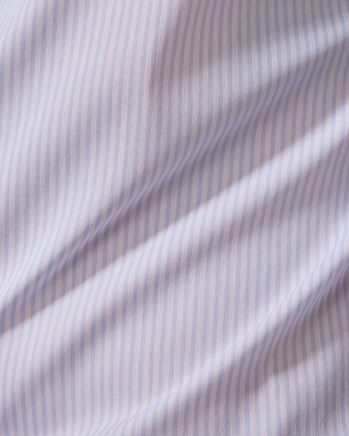 Light Blue & White Poplin Striped Shirt - Image 4
