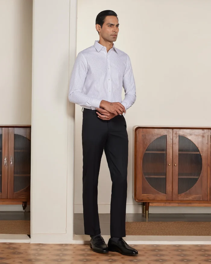 White & Black Striped Shirt - Image 3