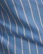 Giza Cotton Sky Blue White Strip Shirt - Image 5