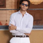 Giza Cotton Light Blue & Pink Twill Striped Shirt