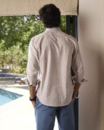 Light Brown Striped Shirt - Image 3