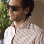 Light Brown Striped Shirt