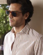 Light Brown Striped Shirt