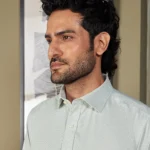 Giza Cotton Light Green Checked Shirt