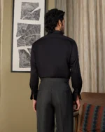 Luthai Easy-Care Black Twill Shirt - Image 3