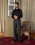 Luthai Easy-Care Black Twill Shirt - Image 2
