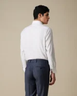 White Textured Twill Shirt - Image 3