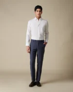 White Textured Twill Shirt - Image 4